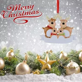Рождественский Семья Оленей Персонализированный Милый Олень Праздник Зимний Подарок