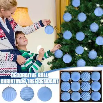 Рождественский шар бархатные елочные украшения 3,15 дюйма 12 штук пластиковые шары елочные украшения красные