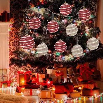 Рождественский шар Креативный небьющийся небьющийся Рождественская елка Цветной шар Декор для рождественской вечеринки Подвесной шар Подвеска Рождественский подвесной шар жёлтый