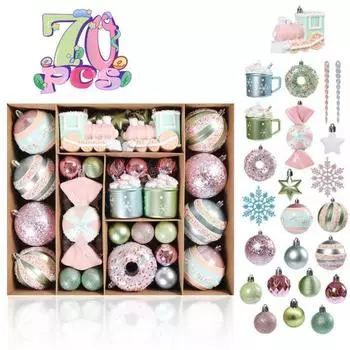 Рождественский шар кулон сверкающий яркий цвет гальваническая картина рождественская елка подвесной орнамент реквизит для вечеринки B