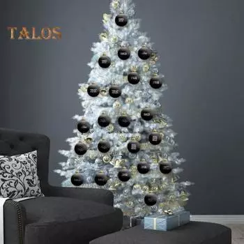 Рождественский шар-побрякушка, забавный рождественский черный шар с веселыми фразами, подвесное украшение для елки для рождественской вечеринки I