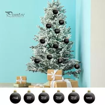 Рождественский шар-побрякушка, забавный рождественский черный шар с веселыми фразами, подвесное украшение для елки для рождественской вечеринки I