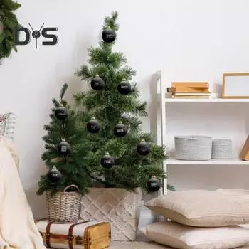 Рождественский шар-побрякушка, забавный рождественский черный шар с веселыми фразами, подвесное украшение для елки для рождественской вечеринки I