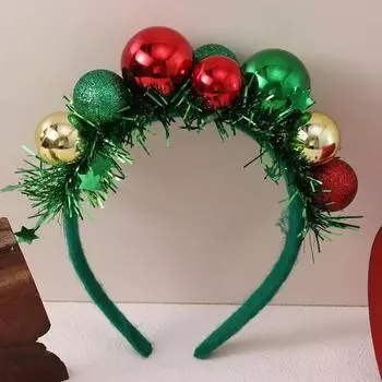 Рождественский шар повязки на голову Санта-Клод Лось Снеговик обручи для волос фестивальный головной убор повязка для волос Рождественские аксессуары для волос головной убор вечерние