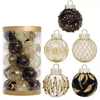 Рождественский шар, украшение, большая елка, подвески, веселый новый год, снежинка, подарок на вечеринку, декор L3B9 platinum-1set