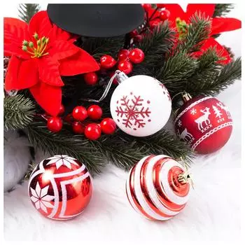 Рождественский шар, украшение на елку, безделушки, подвески для домашнего декора, Новый год 2024, подвесной шар Navidad, аксессуары 6cm