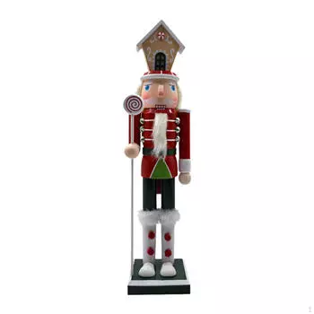 Рождественский Щелкунчик Кукла-щелкунчик Фигурка Поделки Деревянная Статуэтка Традиционное Настольное Украшение Red Coat