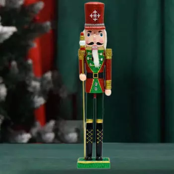Рождественский Щелкунчик Традиционные деревянные поделки Украшение для полки Праздник