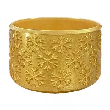 Рождественский силиконовый чехол для чашки, снежинка, украшения, стакан, противоскользящее дно, крышка для воды золотистый