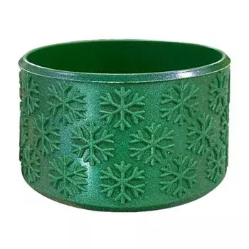 Рождественский силиконовый чехол для чашки, снежинки, украшения, стакан, противоскользящее дно, чехол для бутылок с водой, съемный чехол для стакана золотистый