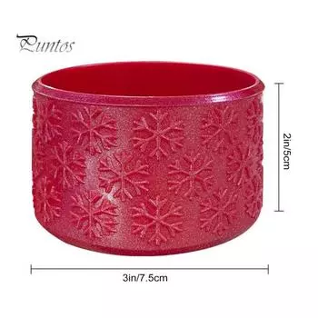 Рождественский силиконовый чехол для чашки, снежинки, украшения, стакан, противоскользящее дно, чехол для бутылок с водой, съемный чехол для стакана золотистый