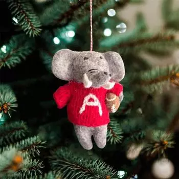 Рождественский слон, украшение на красный свитер, подвеска в виде слона, подвесное украшение в виде слона со шнурком для сумки на рождественскую елку 1pc