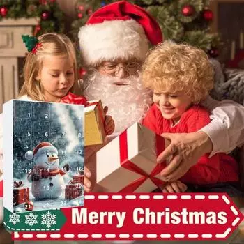 Рождественский снеговик Адвент календарь 24 мини снеговика подвесные украшения Рождественский обратный отсчет украшения для