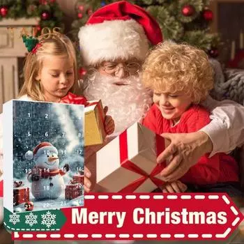 Рождественский снеговик Адвент календарь 24 мини снеговика подвесные украшения обратный отсчет Рождество украшение для праздничной вечеринки домашний декор A