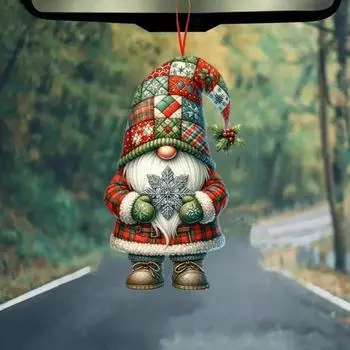 Рождественский снеговик автомобильный кулон 2D акриловый мультфильм снеговик корова подвесное украшение для дома F