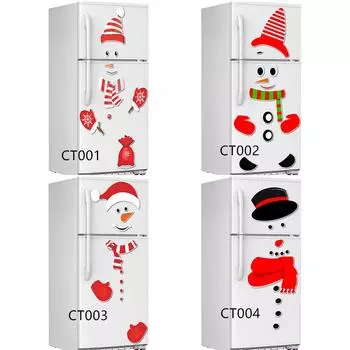 Рождественский снеговик Магнитные наклейки на холодильник Веселое Рождество Украшение