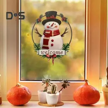 Рождественский снеговик, металлическая жестяная табличка, подвесная на дверь для дома, бара, клуба, кафе, настенный декор, ретро, винтажный, деревенский, настенный декор, художественные постеры, подарки Snowman