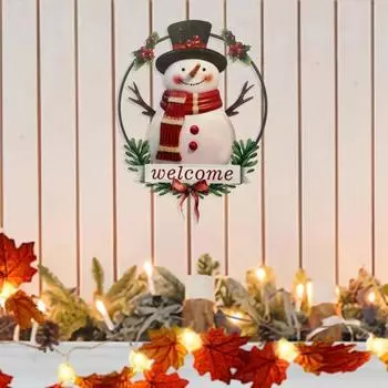 Рождественский снеговик металлическая жестяная вывеска на дверь для домашних баров клубов кафе