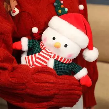 Рождественский Снеговик Плюшевая Игрушка Мягкая Набивная Кукла Декоративный Праздничный Домашний Декор Праздничный Подарок One Size