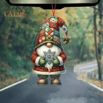 Рождественский снеговик, подвеска для автомобиля, 2D акриловый мультяшный снеговик, корова, подвесное украшение для дома, сада, рождественской елки, подарок на вечеринку I