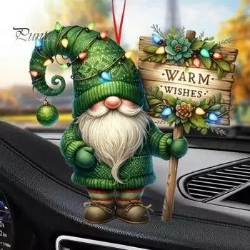 Рождественский снеговик, подвеска для автомобиля, 2D акриловый мультяшный снеговик, корова, подвесное украшение для дома, сада, рождественской елки, подарок на вечеринку F