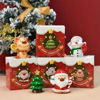 Рождественский снеговик Санта-Клаус Фигурки Украшения Рождественские миниатюры Подарки Украшения Новый год Микропейзаж Домашний декор Navid