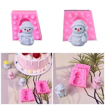 Рождественский снеговик силиконовые формы для свечей мыла рождественские украшения гипсовые украшения рождественские подарки эпоксидная смола 1