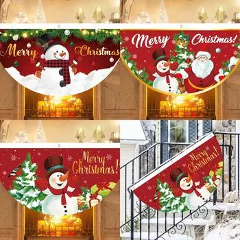 Рождественский снеговик, веер, флаг, рождественские украшения для дома 2024, кулон, рождественский красный веер, флаг, украшения, Навидад, Натал, новогодние подарки 2025