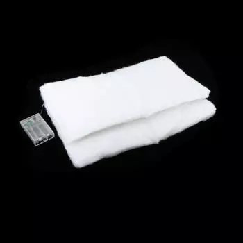 Рождественский снежный плед с подсветкой, рулон 71x18 дюймов, теплые белые огни, мягкий искусственный материал для