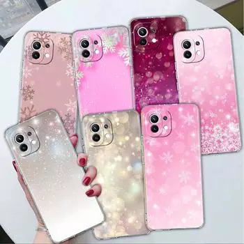 Рождественский снежный прозрачный чехол для Xiaomi Mi 11 Lite Poco X3 NFC M3 Pro F3 F1 12 Note 10 11T 9T прозрачный чехол для телефона Xiaomi Poco F3