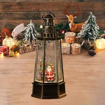 Рождественский снежный шар, фонарь, фигурка, музыкальная шкатулка, коллекция, ночник, настольное украшение бронзовый