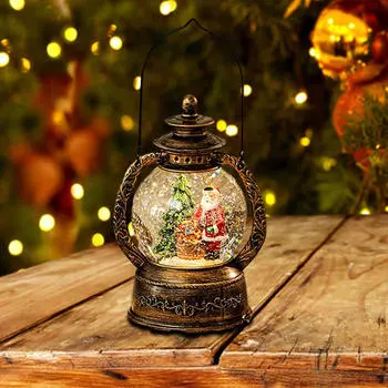 Рождественский снежный шар, фонарь, настольное украшение, музыкальная шкатулка, коллекционная фигурка-ночник Gift Bag Santa Claus