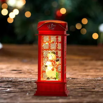 Рождественский снежный шар Фонарь Светящийся подарок Вечеринка сувениры Лампа Украшение Ночь