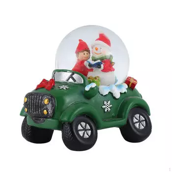 Рождественский снежный шар, глобус-снеговик, новогоднее украшение стола, подарочный зеленый автомобиль, стекло для рабочего стола