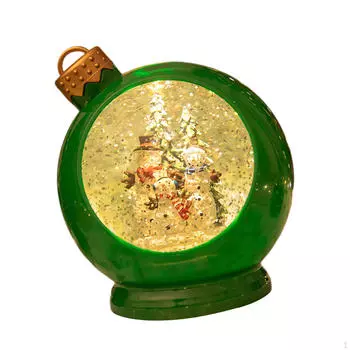 Рождественский Снежный Шар Хрустальный Шар Подарок Блестящий Праздничный Миниатюрный Шар зелёный