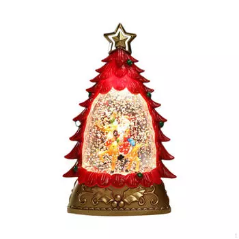 Рождественский снежный шар свет украшение статуя фонарь для дома Style A