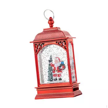 Рождественский снежный шар, украшение, поделка, сверкающий светящийся фонарь, ночник Santa Claus Tree