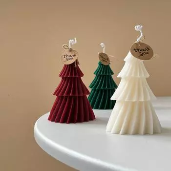 Рождественский соевый воск, ароматерапевтическая свеча, подарок для рук, рождественский подарок, праздничная атмосфера, реквизит для съемки One Size зелёный