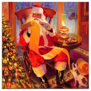 Рождественский список 5D DIY Алмазная картина Рождественская Алмазная вышивка Крестом 30x30CM