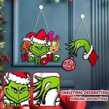 Рождественский список, креативный кулон, рождественский декоративный кулон с буквами, деревянный кулон для вечеринки в Гринтауне One Size