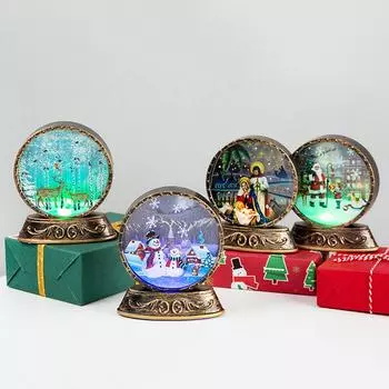 Рождественский старик Снеговик Ночной свет Макеты сцены Реквизит Ночное украшение разноцветный