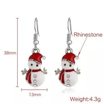 Рождественский стиль Креативный подарок Снеговик Эмаль Снежинка Носки Подвеска Ожерелье Девочки Новый год Ювелирные аксессуары Подарок 3