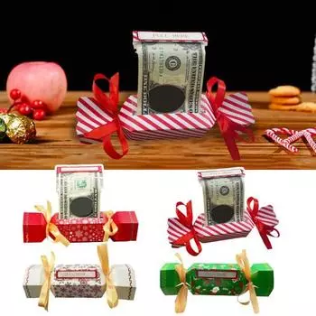 Рождественский сюрприз, выдвижной мешочек для денег, выдвижная подарочная коробка для денег своими руками, прямоугольные деньги красный
