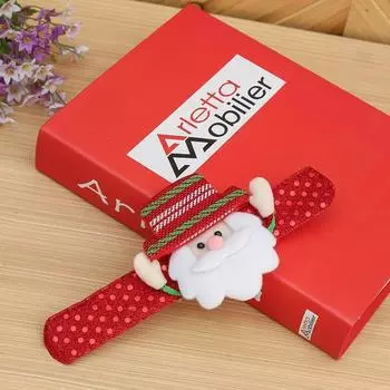 Рождественский свет Pat Circle, красочный светодиодный браслет с блестками, детские подарки, товары для рождественской вечеринки