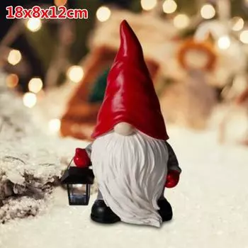Рождественский свет Санта Калус смоляная скульптура гнома фонарь гном украшения рождественские украшения красный