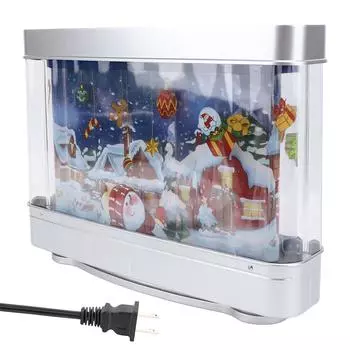 Рождественский светильник для украшения стола LED с динамическим эффектом для снятия стресса с изображением оленя Санты для аквариума