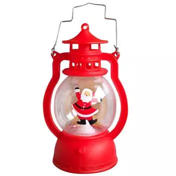 Рождественский светодиодный ночник на батарейках в виде Санта-Клауса, снеговика, масляная лампа с ручкой, рождественские новогодние подарки для украшения стола B
