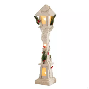 Рождественский светящийся декор для рабочего стола, уличный светильник из дерева для белый