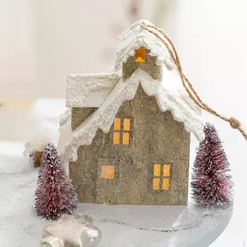 Рождественский светящийся дом Снежная деревня Подвесное украшение