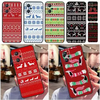 Рождественский свитер с рисунком таксы для Realme C21Y C25Y C25s C11 C15 C21 C30 C35 Realme 10 9 8 Pro 8i 9i GT 2 Pro Neo 3T Case Realme C21Y C25Y